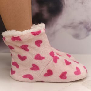 Dámske flyšové ružové ponožky Heart Warmth 35-41