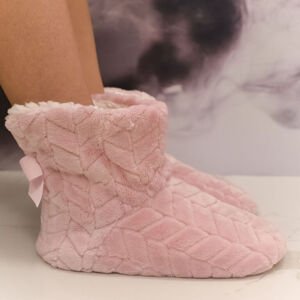 Ružové flyšové papuče s mašličkou Cozy Pink