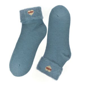 Teplé dámske spandex modré termo ponožky CozyHeart