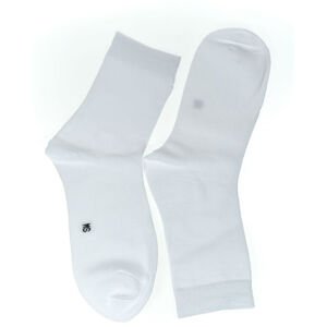 Klasické pánske bavlnené biele ponožky Basic Comfort