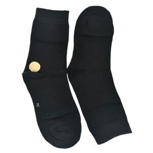 Klasické pánske bavlnené čierne ponožky Comfort Fit