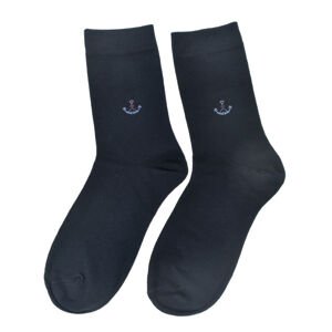 UNI tmavomodré bavlnené ponožky Sailor Comfort