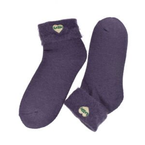 Teplé dámske spandex fialové termo ponožky CozyHeart