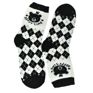 UNI bielo-čierne bavlnené ponožky BearPaw 36-41