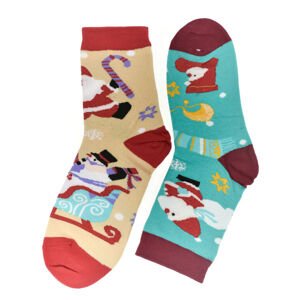 Vianočné bavlnené farebné ponožky Festive-Fun 35-41