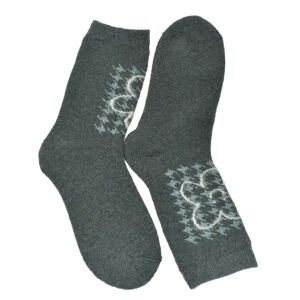 Dámske sivé termo ponožky Cozy-Pattern