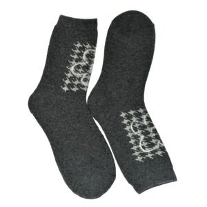 Dámske tmavosivé termo ponožky Cozy-Pattern