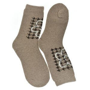 Dámske svetlohnedé termo ponožky Cozy-Pattern