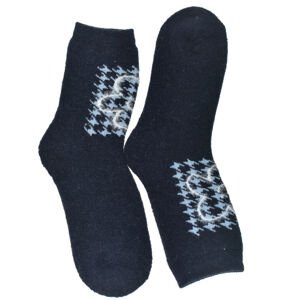 Dámske tmavomodré termo ponožky Cozy-Pattern