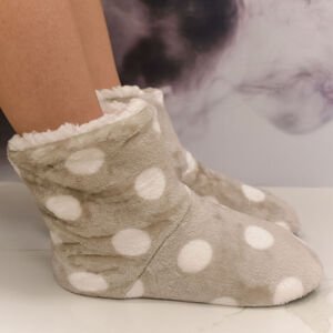 Dámske plyšové sivé ponožky Heart Warmth 35-41
