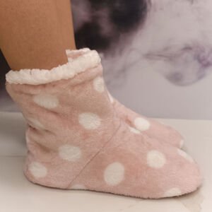 Dámske plyšové ružové ponožky Heart Warmth 35-41