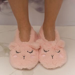 Dámske plyšové svetloružové ponožky Sleepy Lamb