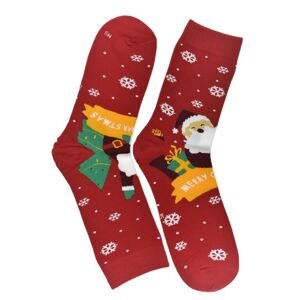 Pánske červené vianočné ponožky MR-PAMUT Santy