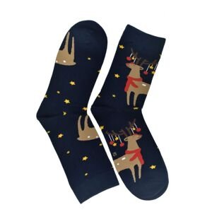 Pánske modré vianočné ponožky MR-PAMUT StarReindeer