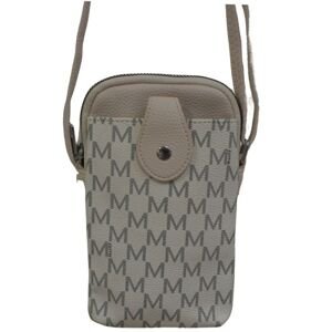 Dámska béžová kabelka na telefón/peňaženka s popruhom crossbody ANDY
