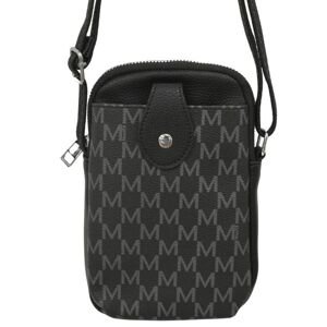 Dámska čierna kabelka na telefón/peňaženka s popruhom crossbody ANDY