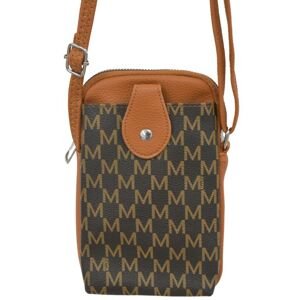 Dámska hnedá kabelka na telefón/peňaženka s popruhom crossbody ANDY
