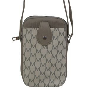 Dámska sivá kabelka na telefón/peňaženka s popruhom crossbody ANDY